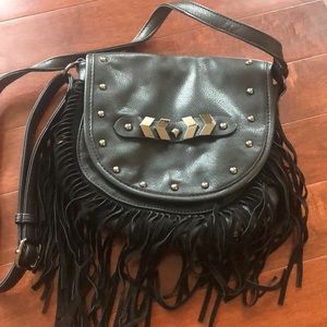 Antik Kraft black fringe crossbody